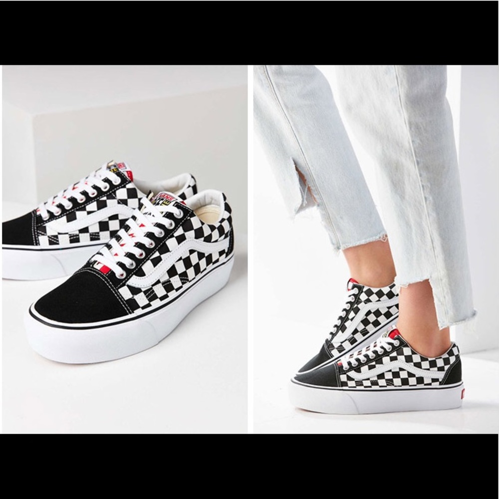 Rare: Vans x UO Platform Checkered Old Skool